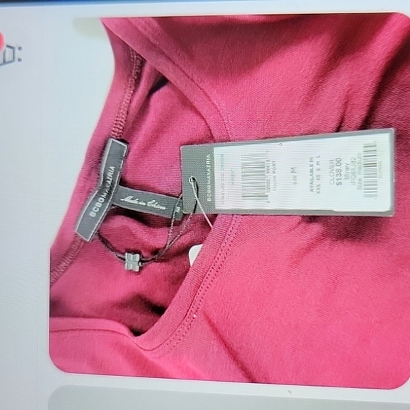 BCBG MAXAZRIA Burgundy High-Low LS T-Shirt DRESS NWT $138 SZ M BEAUTIFUL - Picture 2 of 4